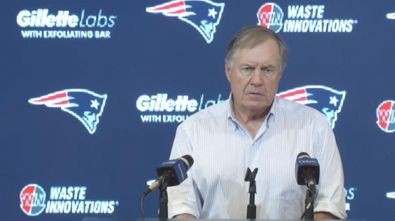 Patriots Saint press conference